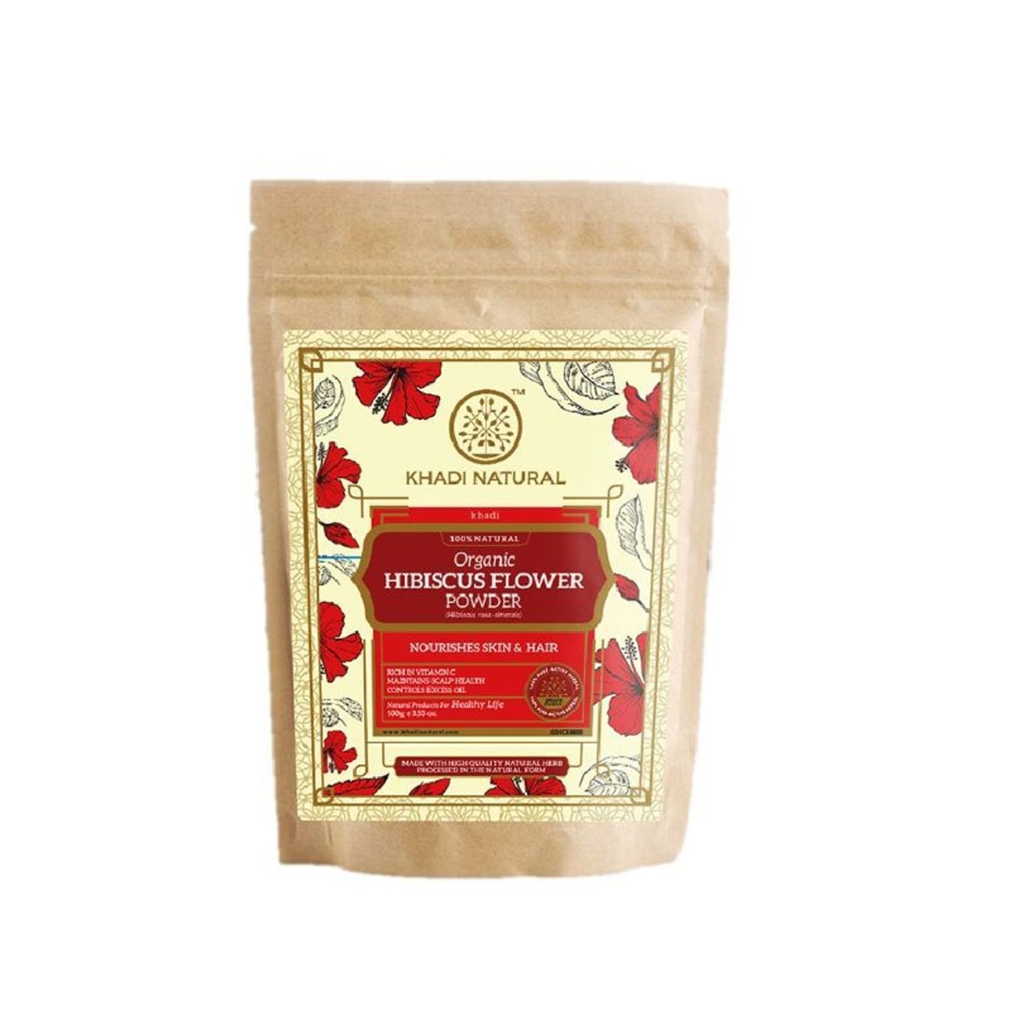 Khadi Natural Hibiscus Flower Organic Powder hair Condition