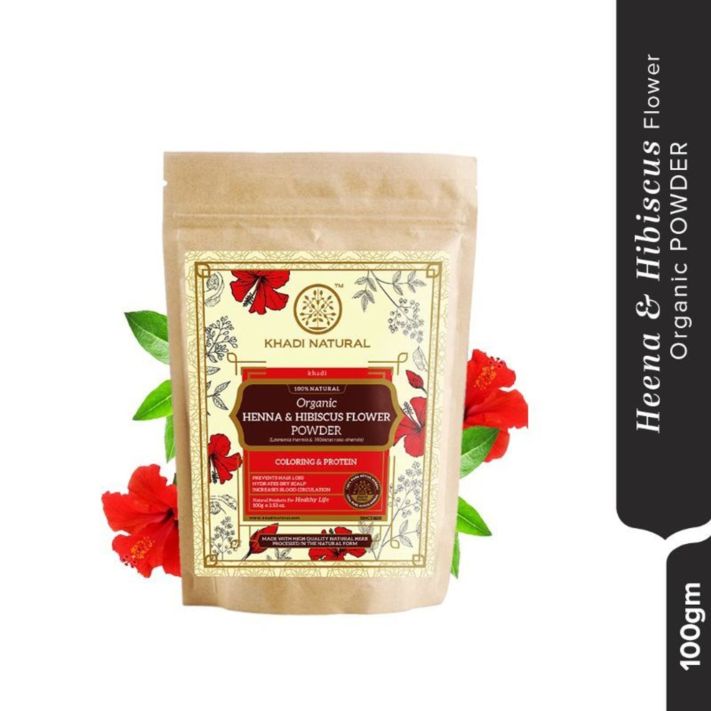 Khadi Natural Hibiscus Flower Organic Powder hair Condition