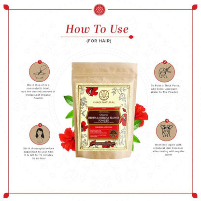 Khadi Natural Hibiscus Flower Organic Powder hair Condition