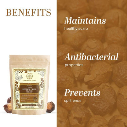 Khadi Natural Reetha Fruit Organic Powder Conditiner & Exfoliaator