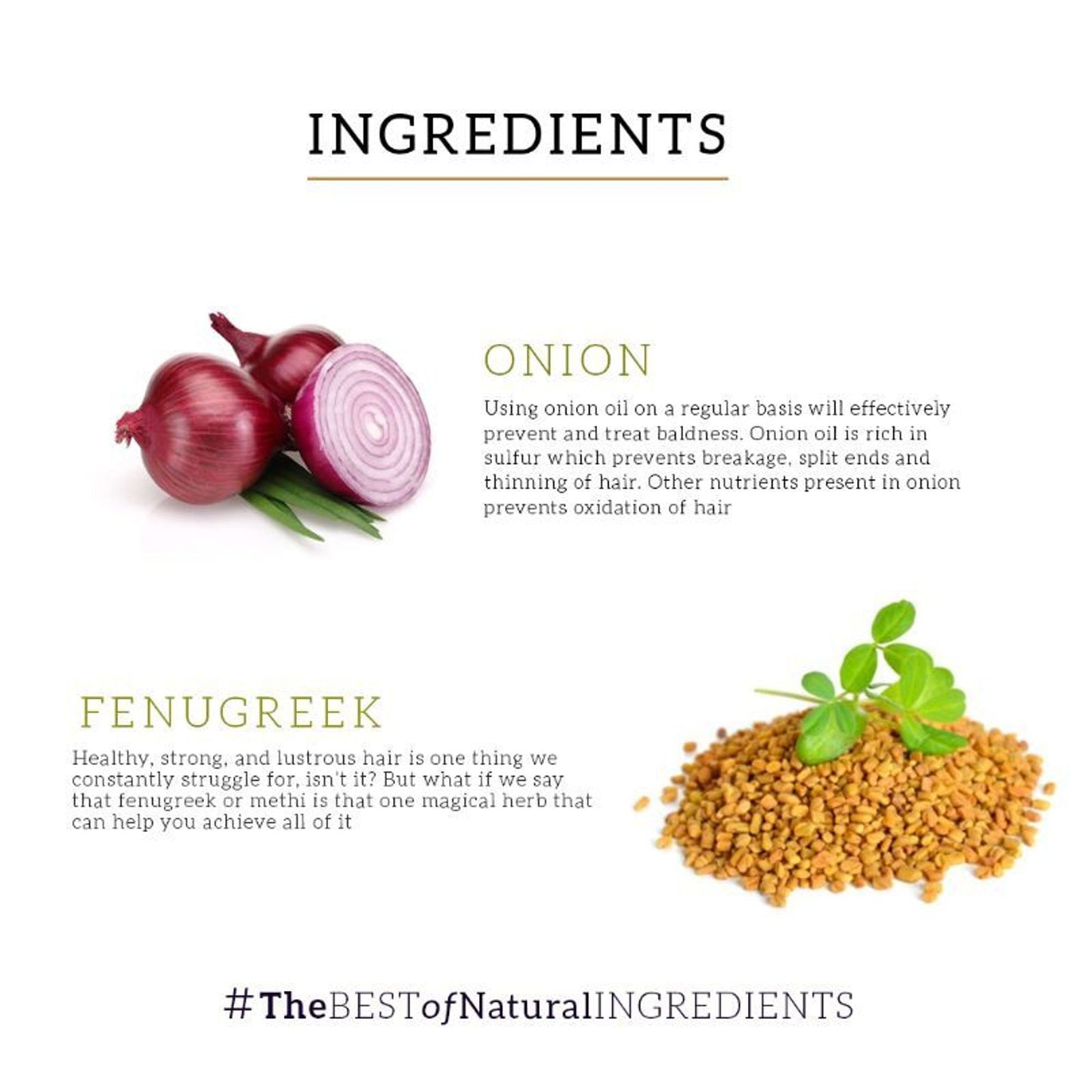 Khadi Natural Onion & Fenugreek Hair Shampoo - Power Botanics Increases Hair Strength