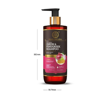 Khadi Natural Onion & Fenugreek Hair Shampoo - Power Botanics Increases Hair Strength