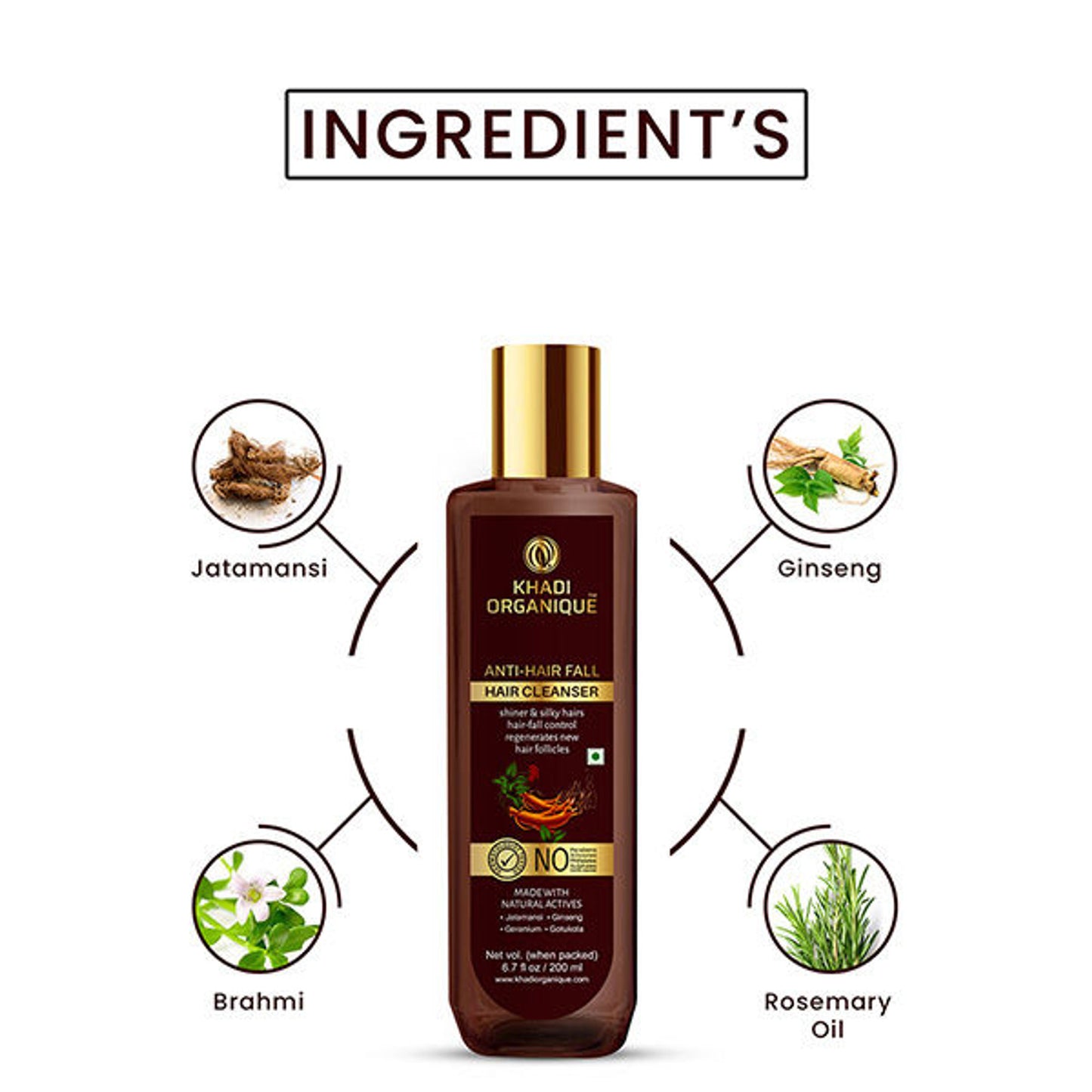 Khadi Organique Anti Hair Fall Control Hair Cleanser