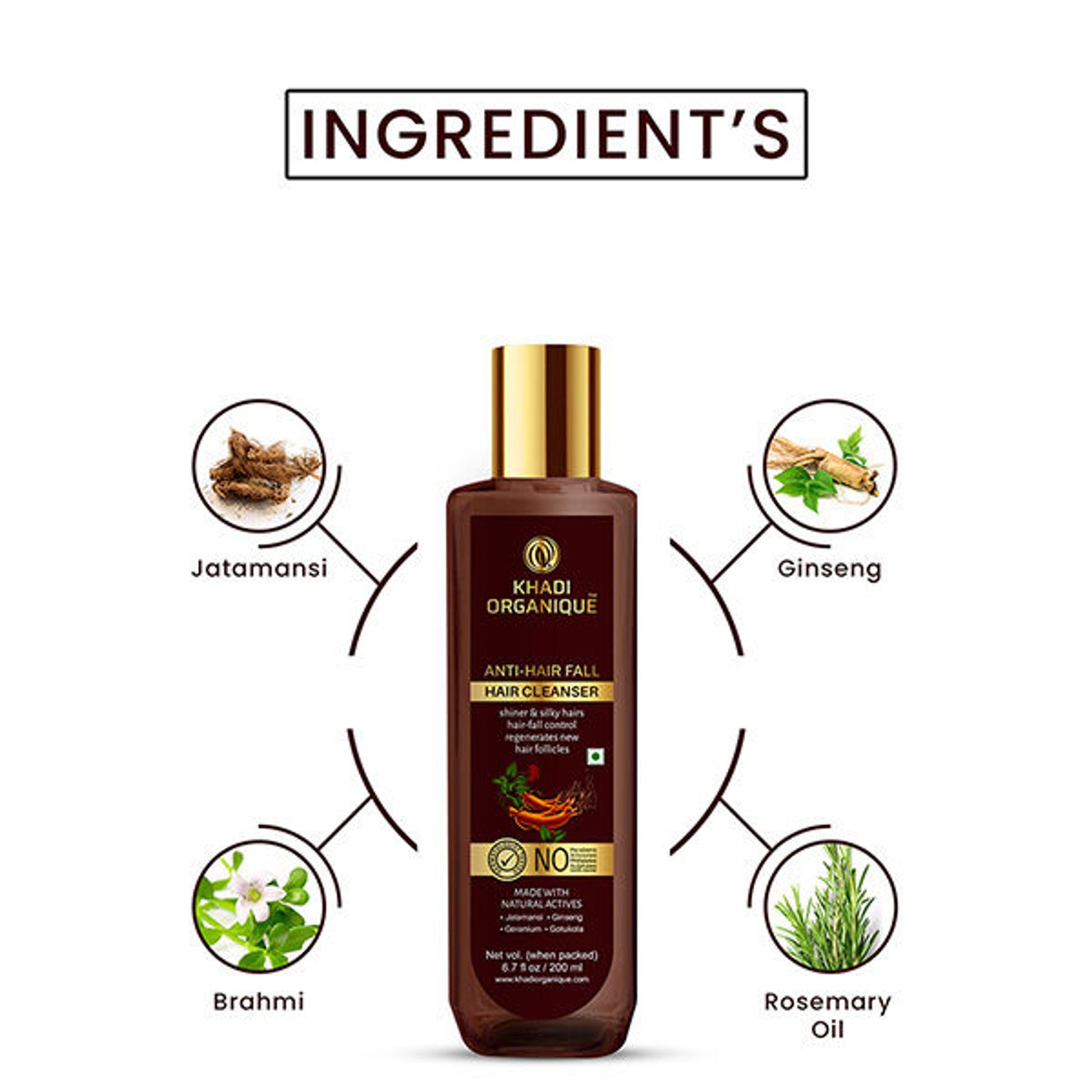 Khadi Organique Anti Hair Fall Control Hair Cleanser