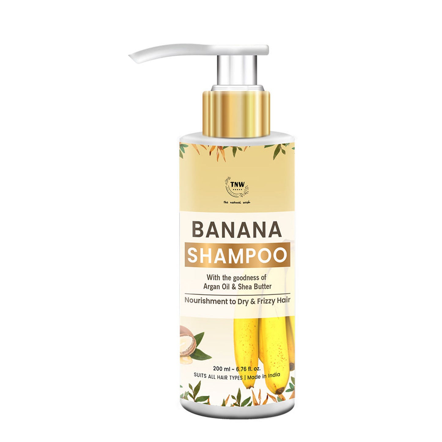 TNW The Natural Wash Banana Shampoo for Dry & Frizzy hair to Hydrate & Nourish the scalp