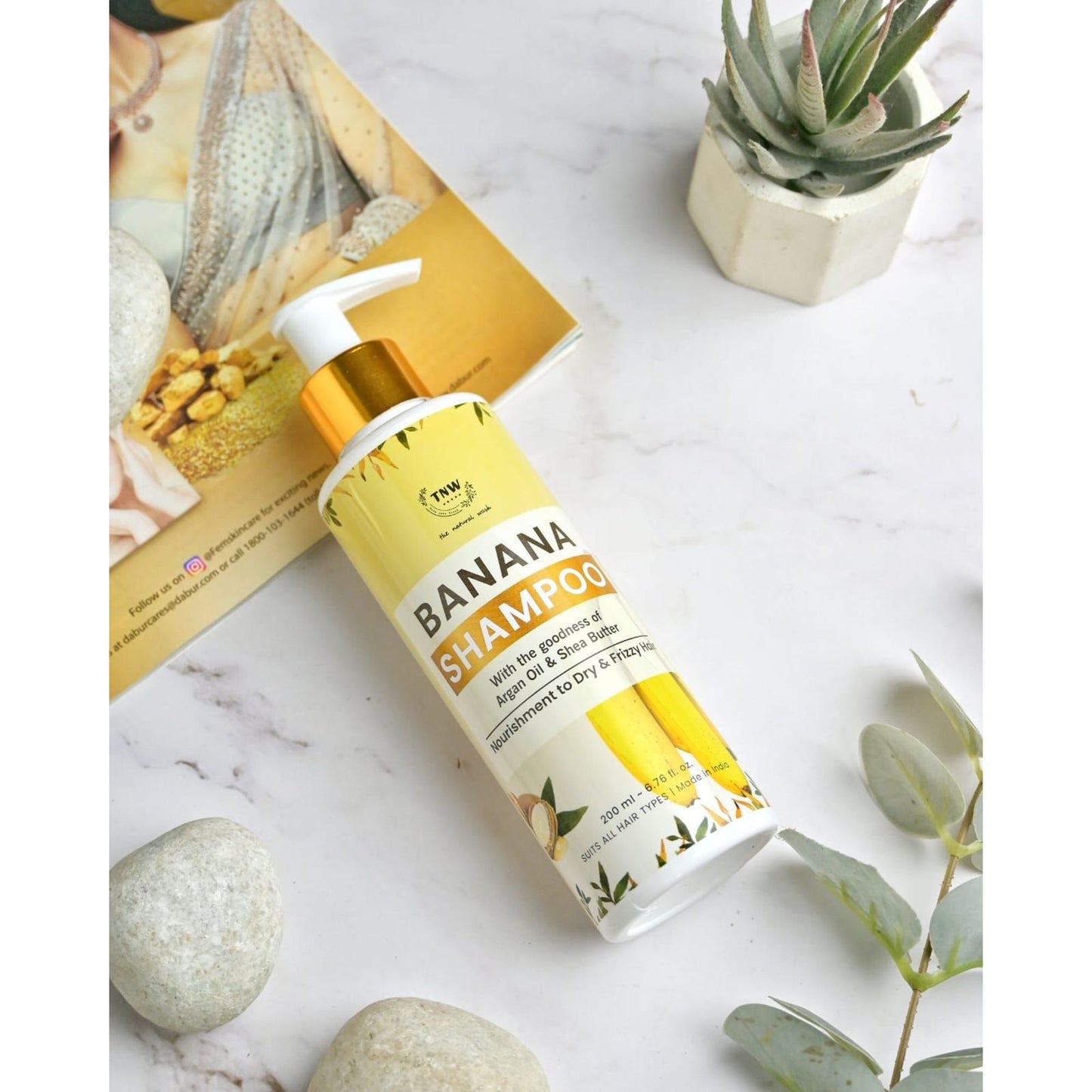 TNW The Natural Wash Banana Shampoo for Dry & Frizzy hair to Hydrate & Nourish the scalp