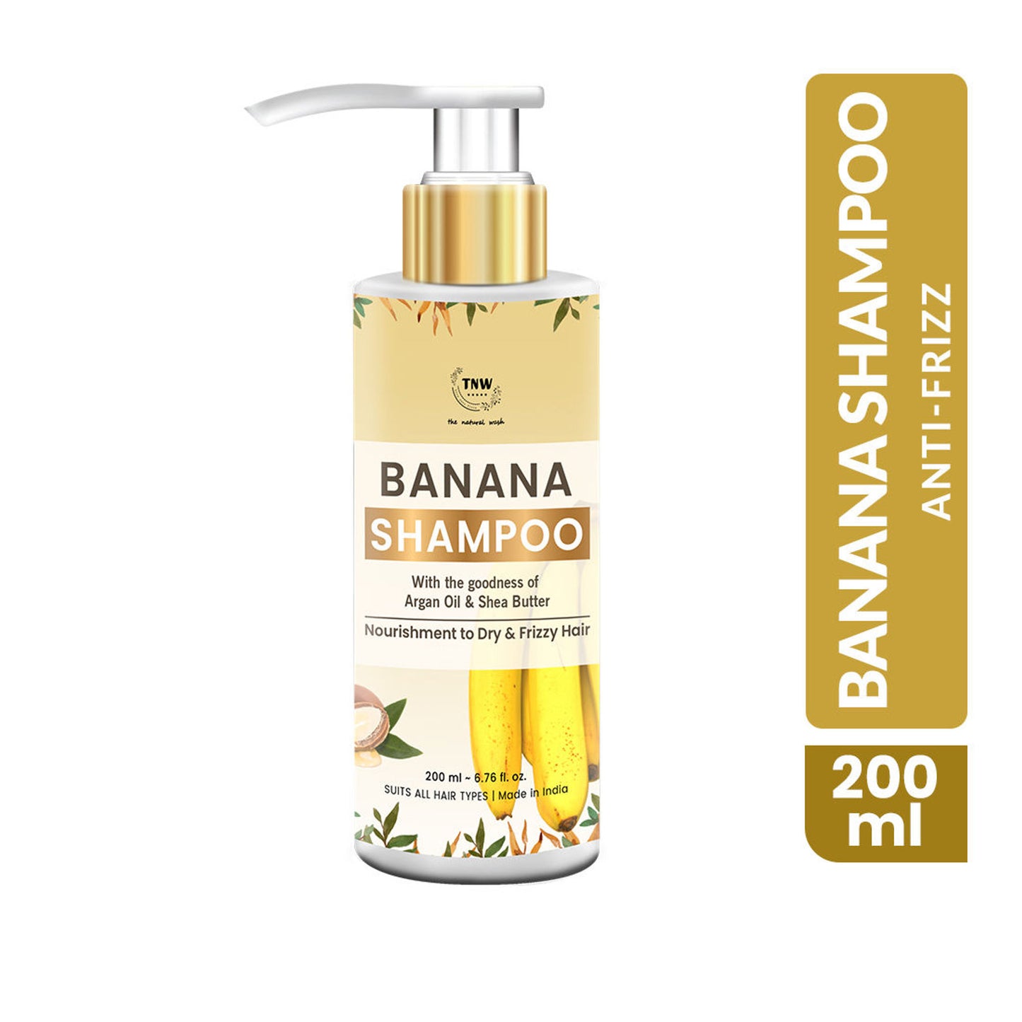 TNW The Natural Wash Banana Shampoo for Dry & Frizzy hair to Hydrate & Nourish the scalp