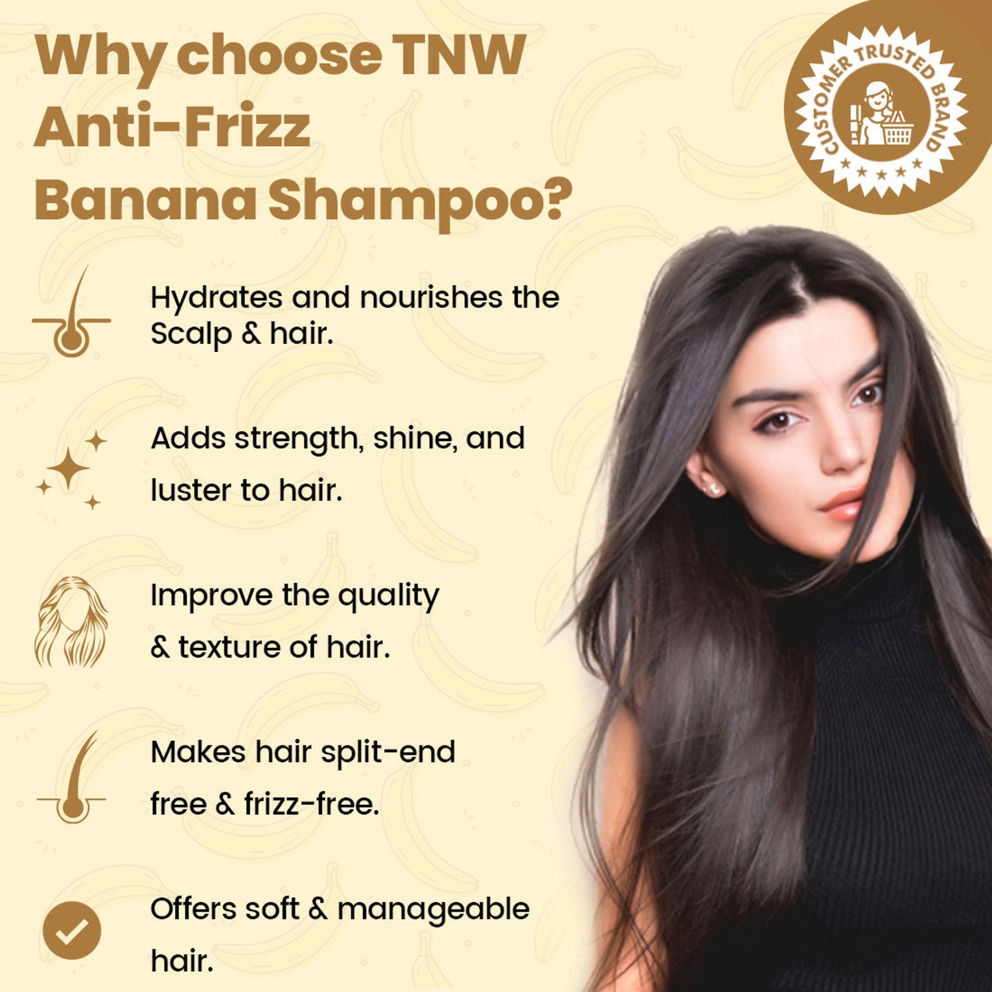 TNW The Natural Wash Banana Shampoo for Dry & Frizzy hair to Hydrate & Nourish the scalp