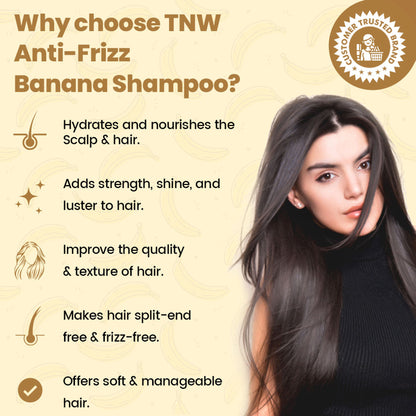 TNW The Natural Wash Banana Shampoo for Dry & Frizzy hair to Hydrate & Nourish the scalp