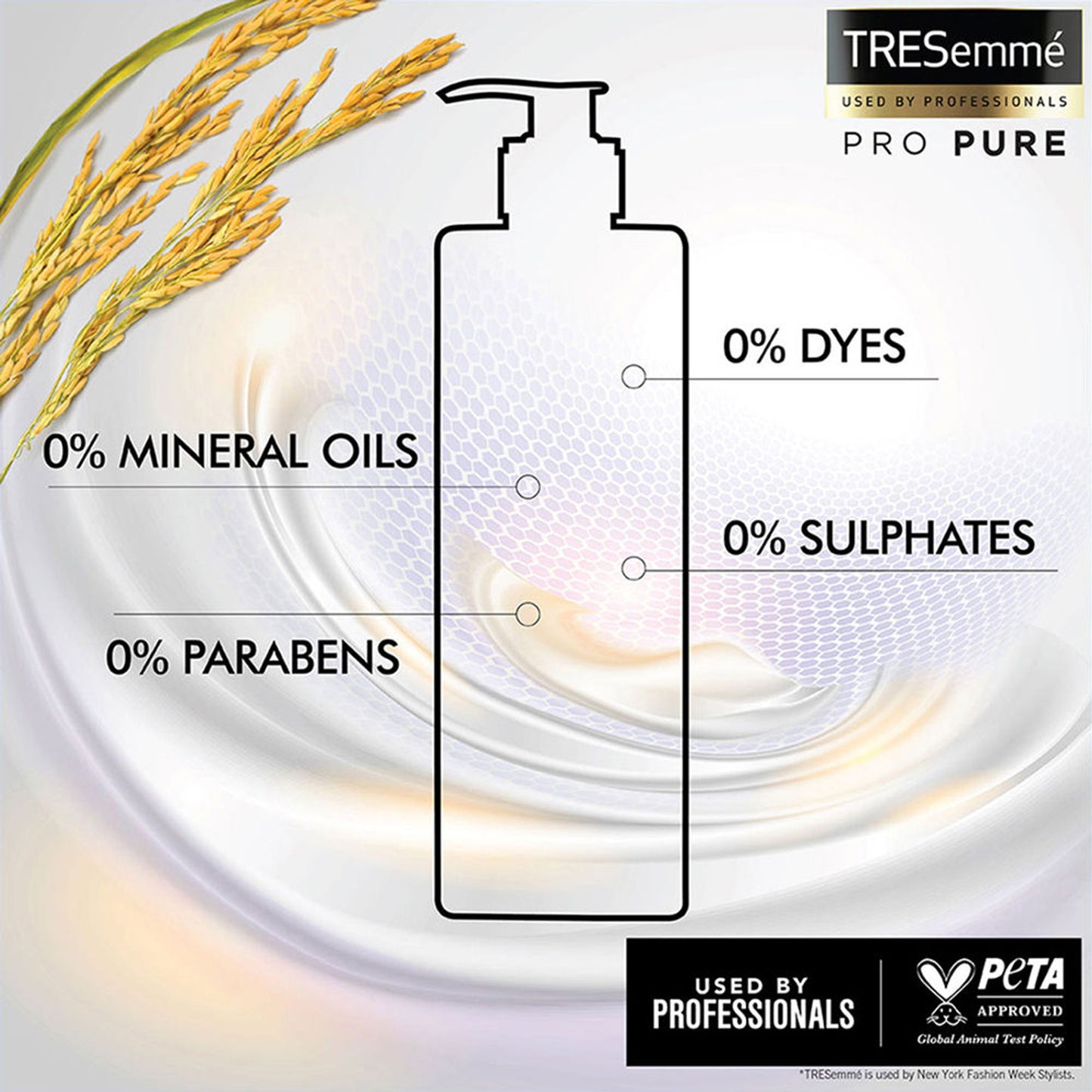 TRESemme Pro Pure Damage Recovery Shampoo with Fermented Rice Water Paraben & Sulphate Free