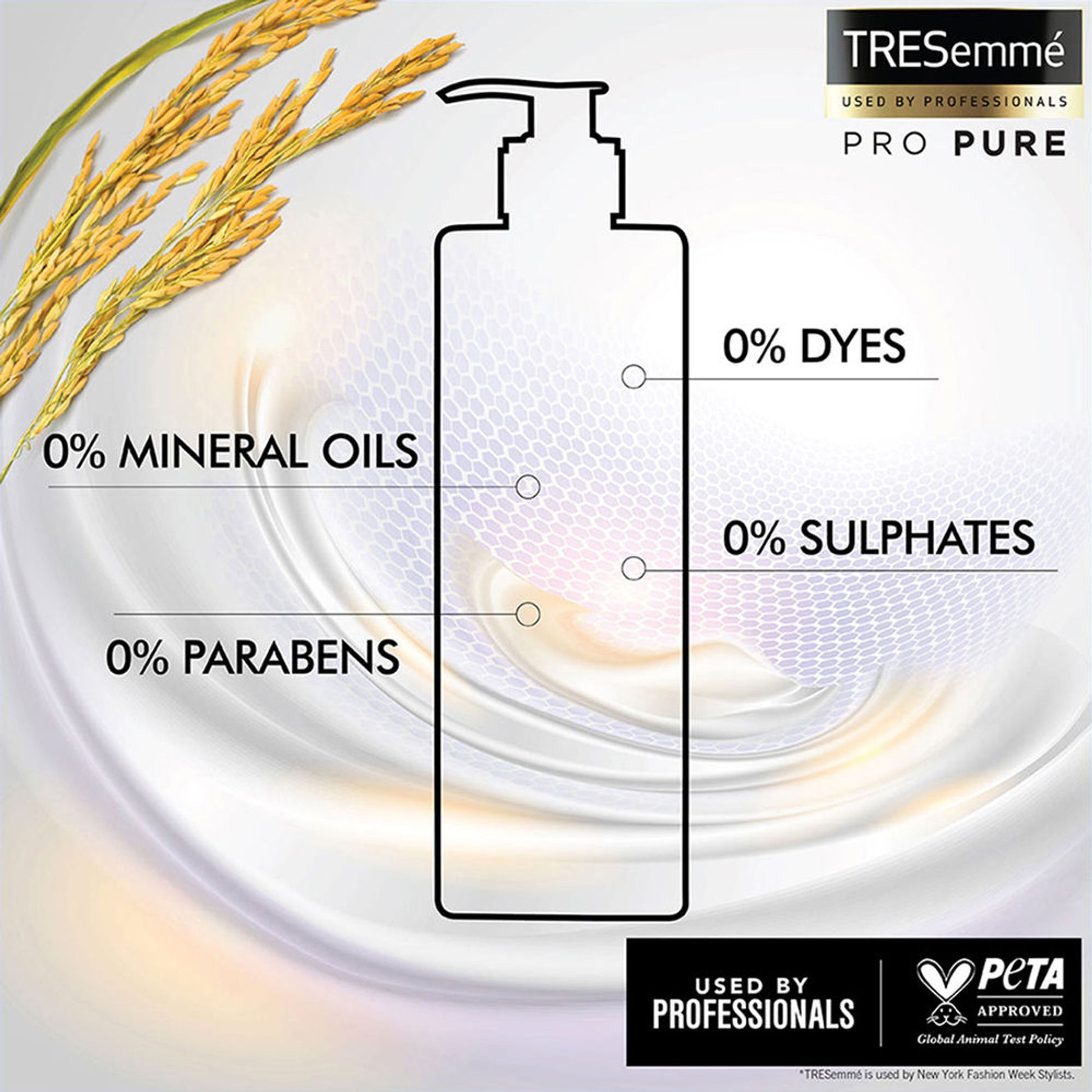 TRESemme Pro Pure Damage Recovery Shampoo with Fermented Rice Water Paraben & Sulphate Free