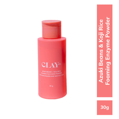 Clayco Face Wash Powder With Azuki Beans, Koji Rice, Salicylic Acid & Niacinamide - Brighter Skin