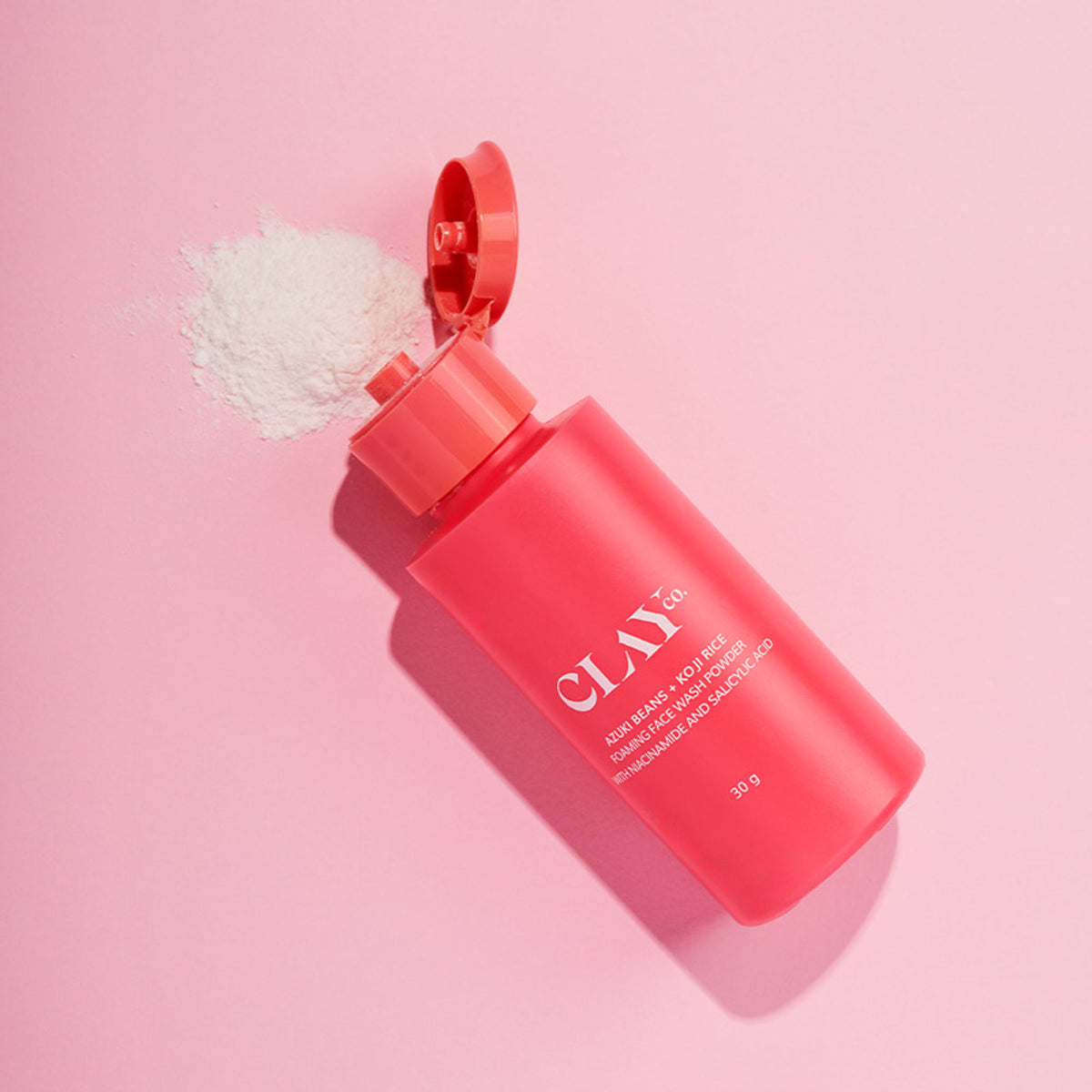 Clayco Face Wash Powder With Azuki Beans, Koji Rice, Salicylic Acid & Niacinamide - Brighter Skin