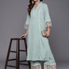 Dhiyona VA Women's Regular Silk Crepe Kurta with Trousers