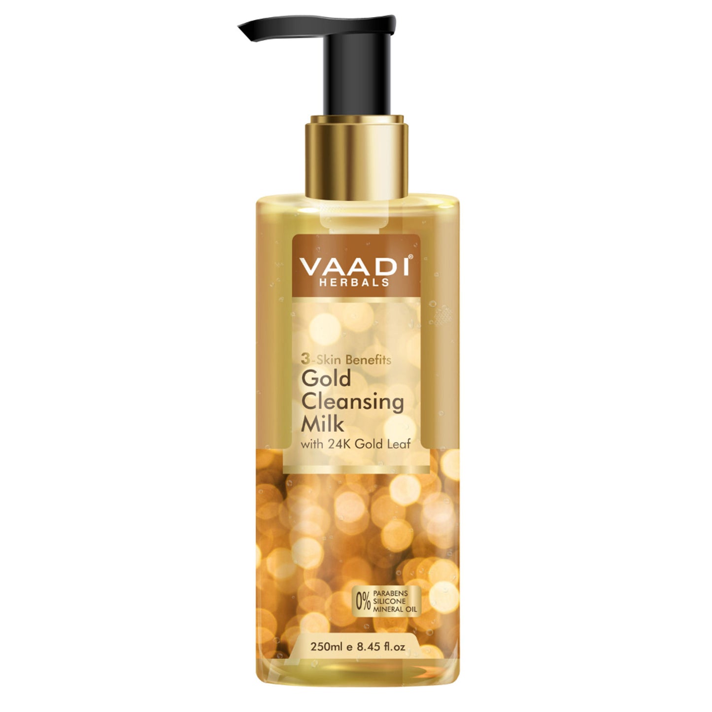 Vaadi Herbals Gold Cleansing Milk With 24k Gold Leaf - 3-skin Benefits