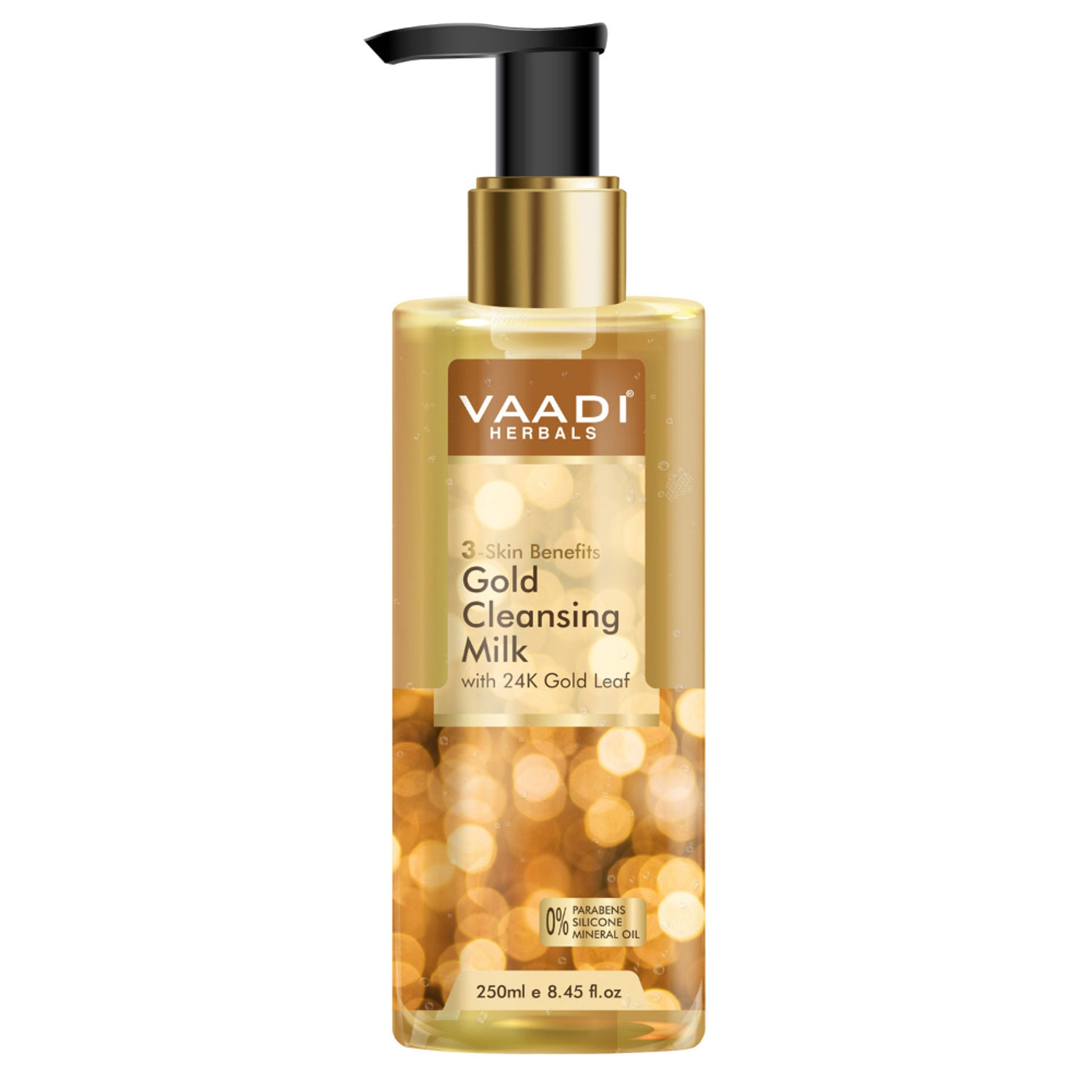 Vaadi Herbals Gold Cleansing Milk With 24k Gold Leaf - 3-skin Benefits