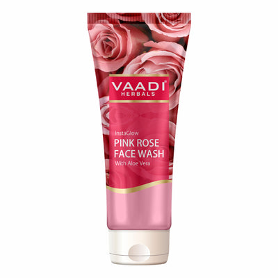 Vaadi Herbals Insta Glow Pink Rose Face Wash With Aloe Vera Extract