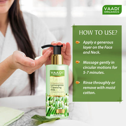 Vaadi Herbals Lemongrass Cleansing Milk with Liquorice Root Extract