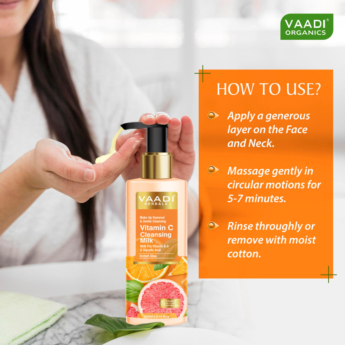 Vaadi Herbals Vitamin C Cleansing Milk For Make Up Removal & Gentle Cleansing