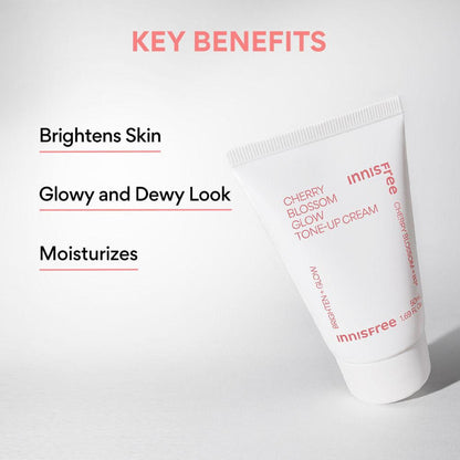 Innisfree Jeju Cherry Blossom Tone Up Cream - Dewy & Glowy Finish
