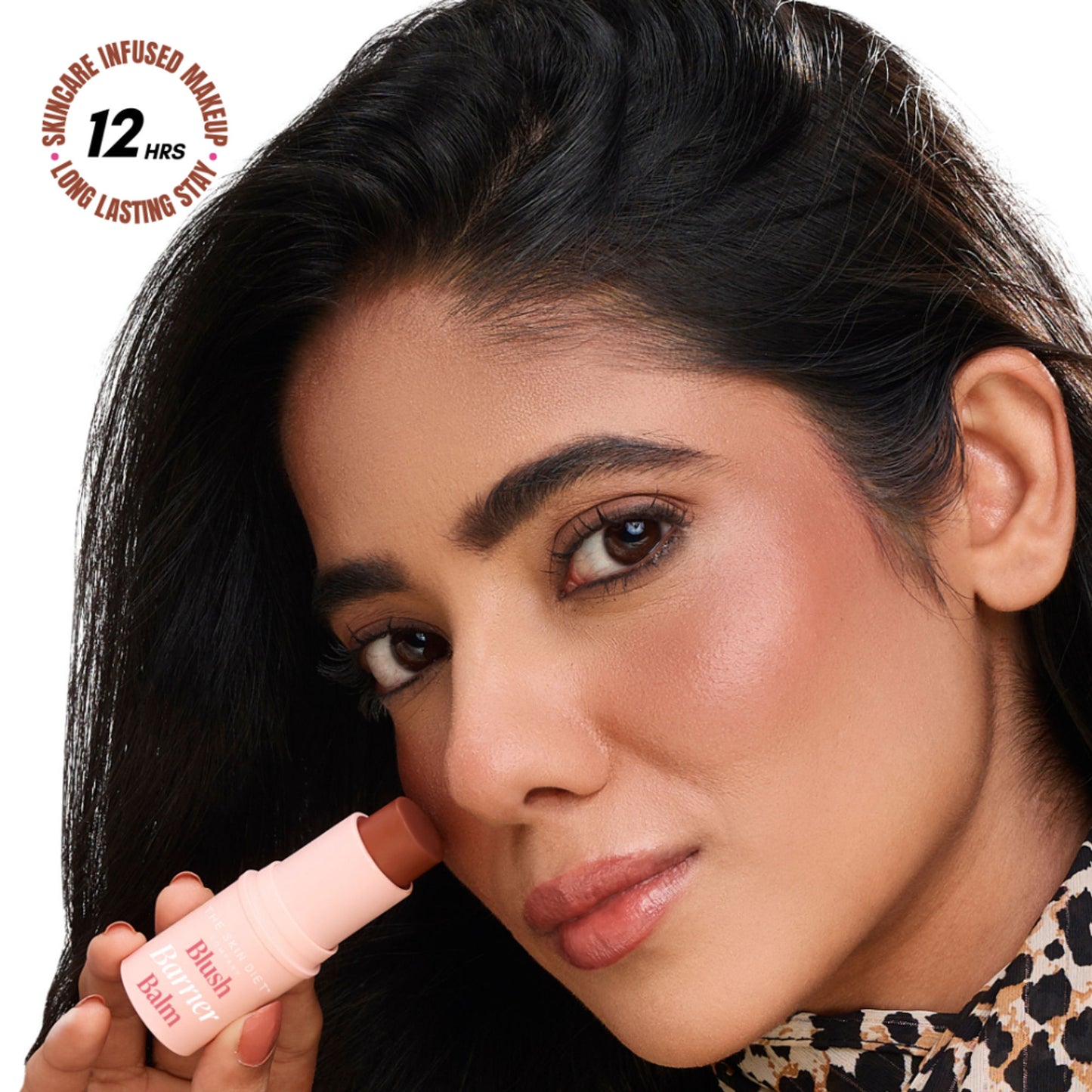 The Skin Diet Company Blush Barrier Balm - Bright Pink Longwear, Lip & Cheek Tint - Bombay Burnt