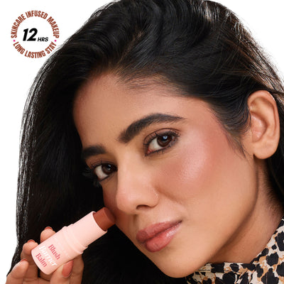 The Skin Diet Company Blush Barrier Balm - Bright Pink Longwear, Lip & Cheek Tint - Bombay Burnt