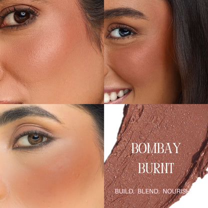 The Skin Diet Company Blush Barrier Balm - Bright Pink Longwear, Lip & Cheek Tint - Bombay Burnt