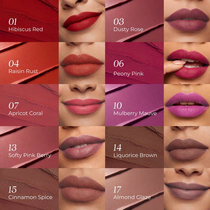 Just Herbs Herb-Enriched Matte Liquid Lipstick - Pack of 10