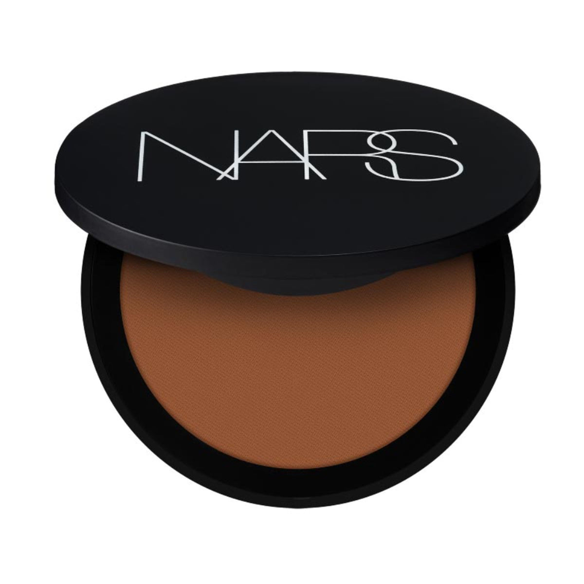 NARS Soft Matte Advanced Perfecting Powder in Seafront, a compact pressed powder with a smooth matte finish, displayed open.