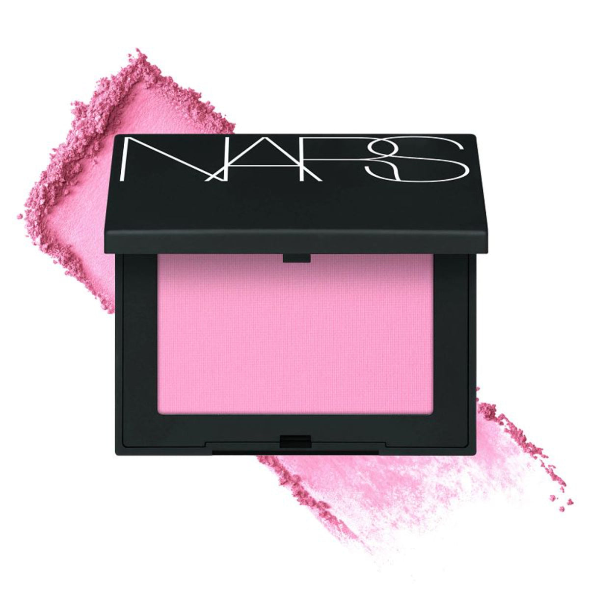 NARS Thrill blush compact with warm pink coral shade, featuring a smooth, matte finish for a natural glow.