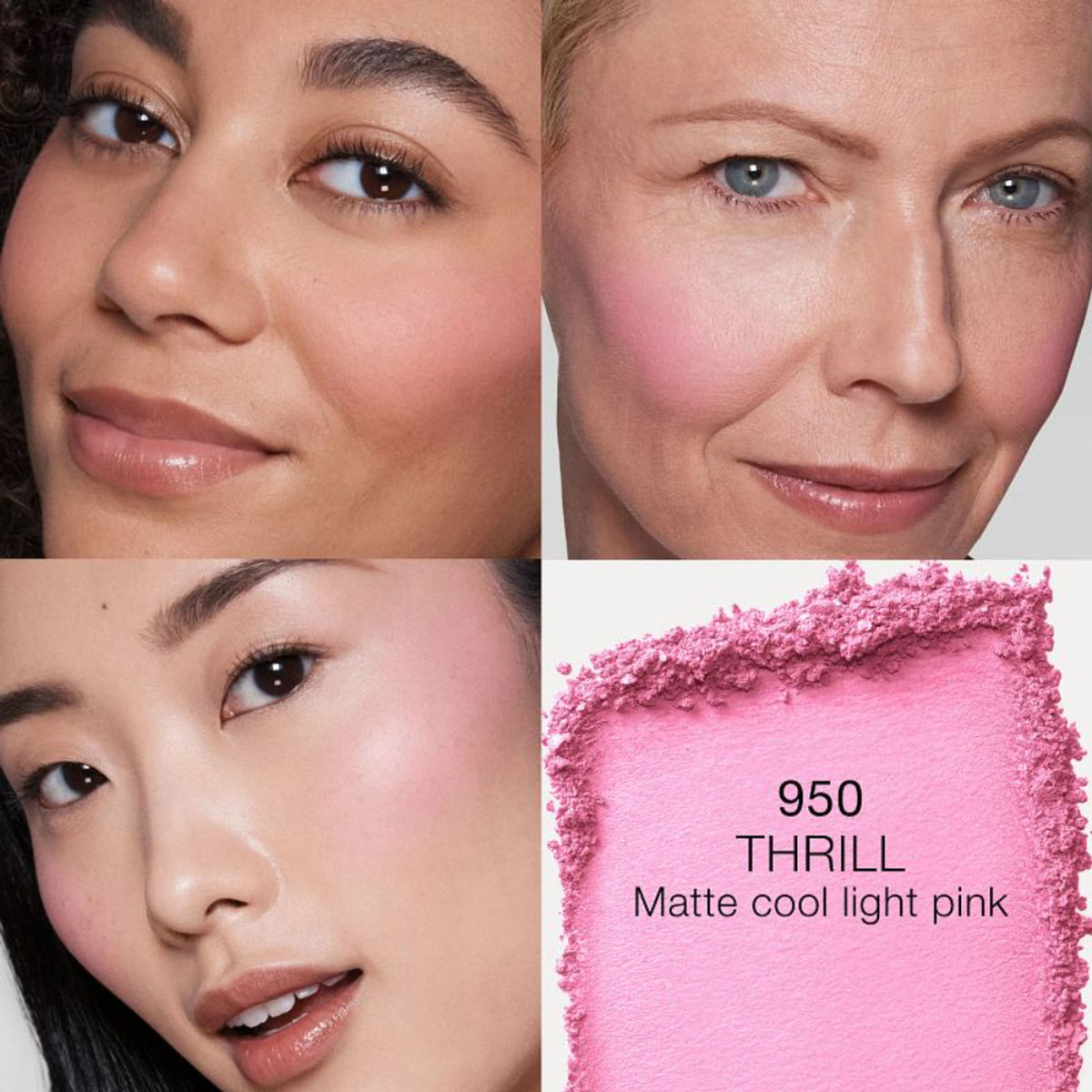 NARS Blush Thrill 950 in a sleek compact, featuring a vibrant pink shade with subtle shimmer for a radiant glow.