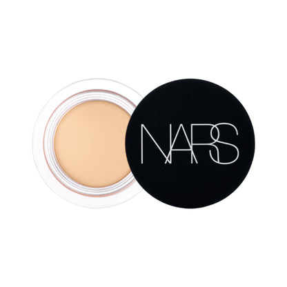 NARS Soft Matte Complete Concealer in Marron Glace, showing the product packaging and applicator brush.