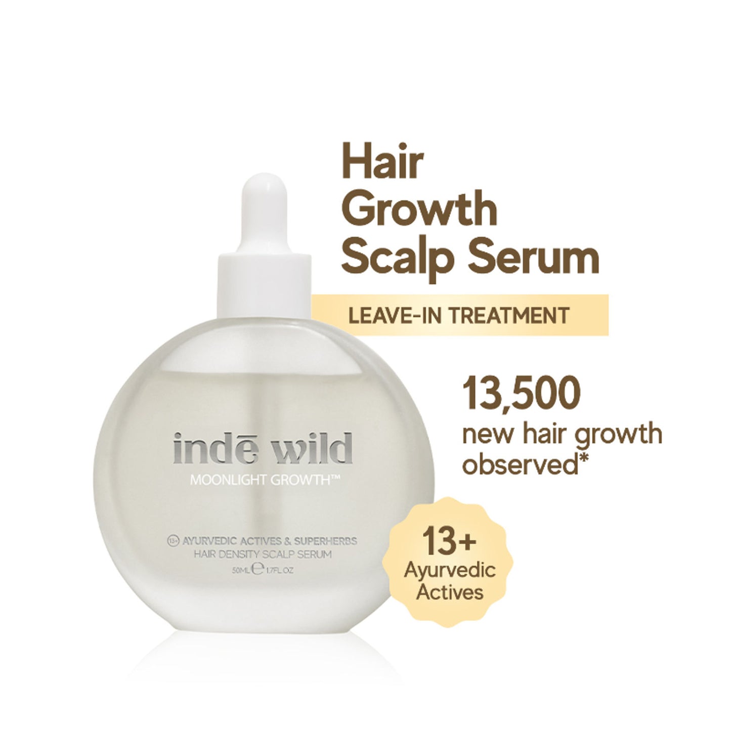 inde wild Moonlight Scalp Serum With Moringa, Bhringraj & Amla For Maintaining Healthy Scalp