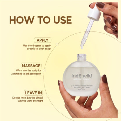 inde wild Moonlight Scalp Serum With Moringa, Bhringraj & Amla For Maintaining Healthy Scalp