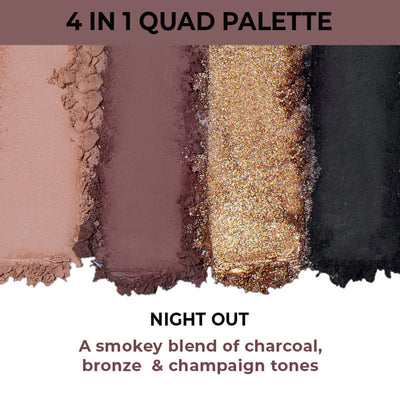 Nykaa Cosmetics Eyes On Me! 4 In 1 Quad Eyeshadow Palette - Night Out