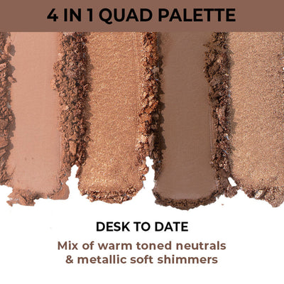 Nykaa Cosmetics Eyes On Me! 4 In 1 Quad Eyeshadow Palette - Desk to Date