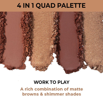 Nykaa Cosmetics Eyes On Me! 4 In 1 Quad Eyeshadow Palette - Work to Play