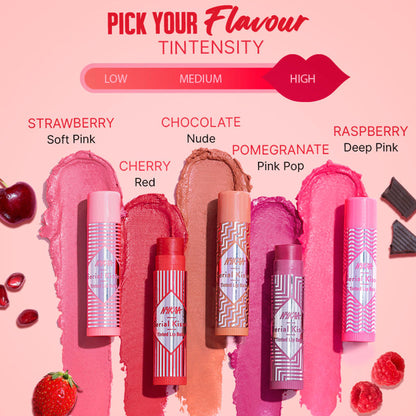 Nykaa Serial Kisser Moisturising Tinted Lip Balm With Shea Butter & Vitamin E - Strawberry