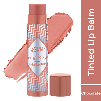 Nykaa Serial Kisser Moisturising Tinted Lip Balm With Shea Butter & Vitamin E - Chocolate