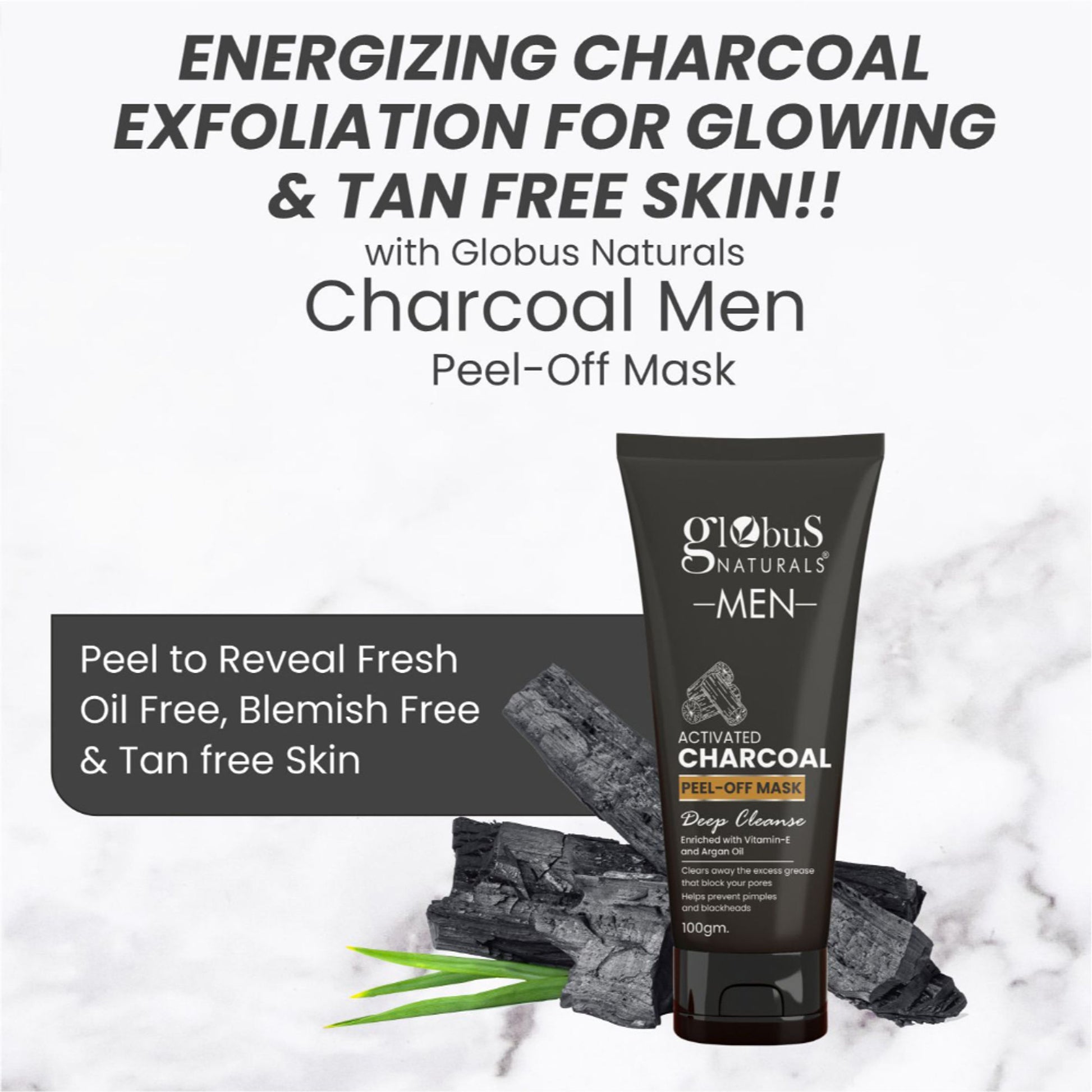 Globus Naturals Men Activated Charcoal Peel Off Mask