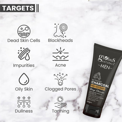 Globus Naturals Men Activated Charcoal Peel Off Mask