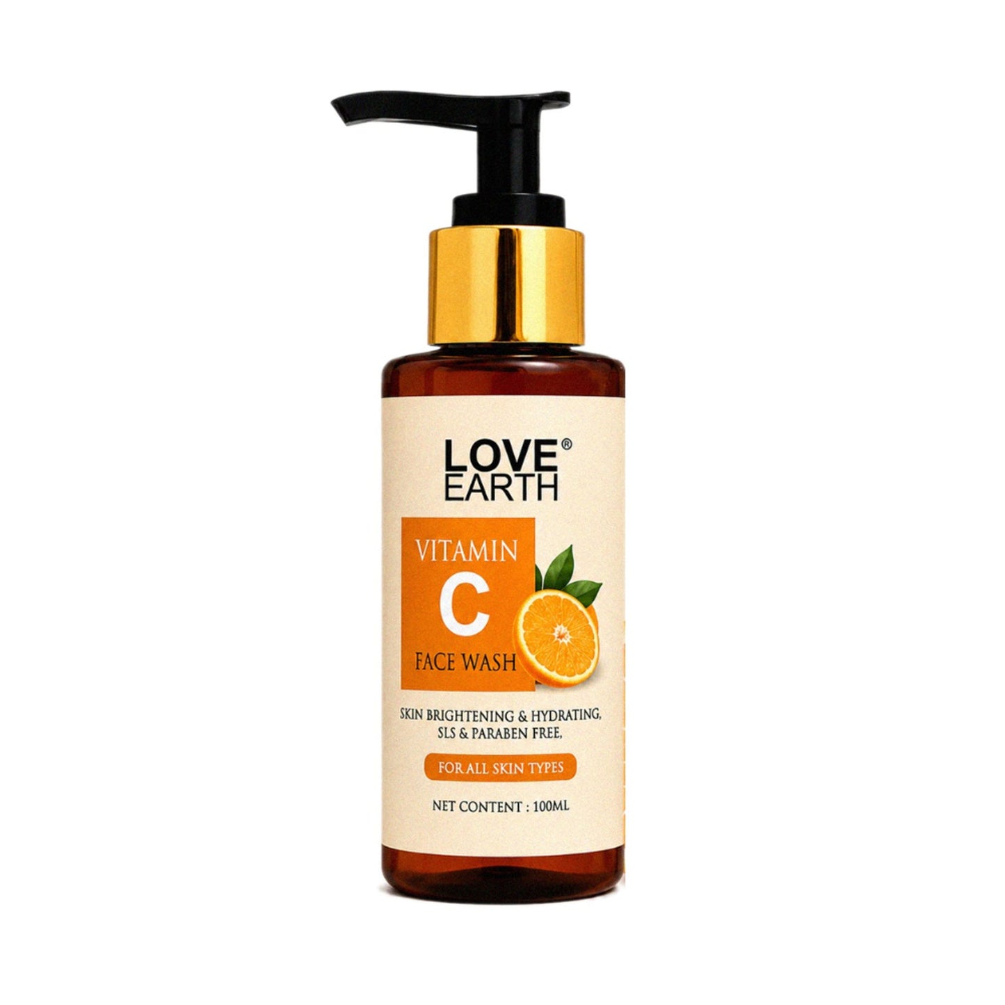 Love Earth Vitamin C Face Wash with Vitamin C Ashwgandha for Skin Hydration & Skin Radiance