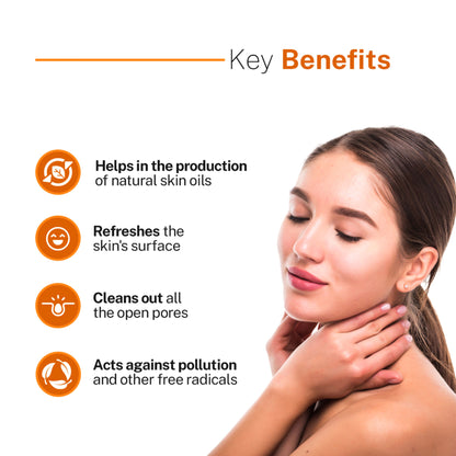 Love Earth Vitamin C Face Wash with Vitamin C Ashwgandha for Skin Hydration & Skin Radiance