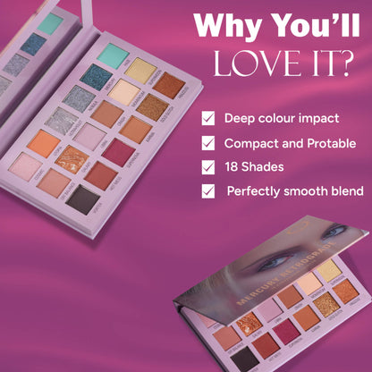 FASHION COLOUR 18 Color Eyeshadow Palette - Mercury
