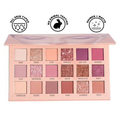 FASHION COLOUR 18 Color Eyeshadow Palette - Naughty Nude
