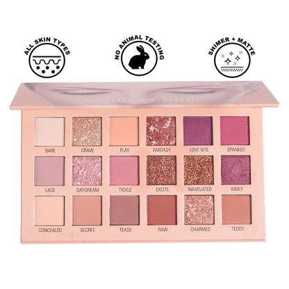 FASHION COLOUR 18 Color Eyeshadow Palette - Naughty Nude