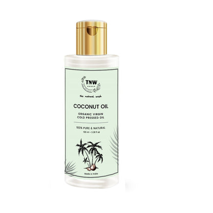 TNW The Natural Wash Cold Pressed Pure Coconut Oil for Healthy Skin, Hair and Baby Body Massage Oil