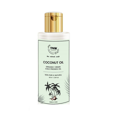 TNW The Natural Wash Cold Pressed Pure Coconut Oil for Healthy Skin, Hair and Baby Body Massage Oil