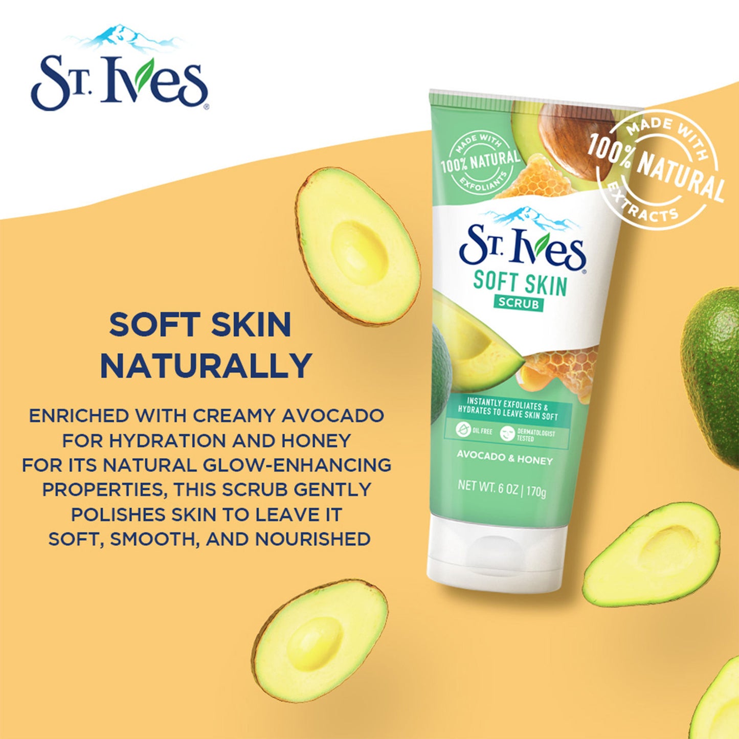 St. Ives Soft Skin Avocado & Honey Face Scrub