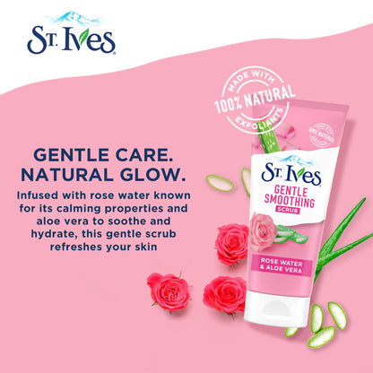 St. Ives Gentle Smoothing Rose Water & Aloe Vera Face Scrub